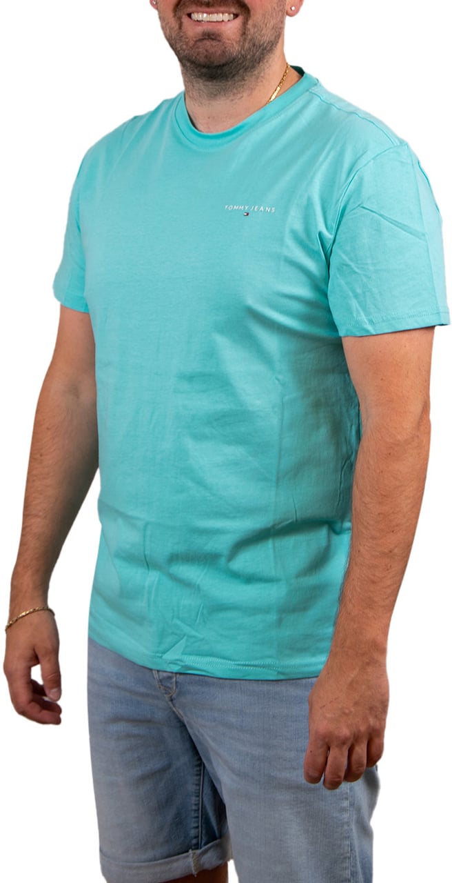 Tommy Jeans Tommy Jeans TJM Slim Linear Chest Tee Ext Groen