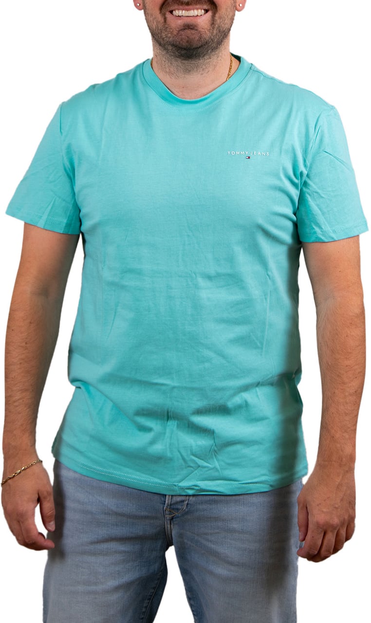 Tommy Jeans Tommy Jeans TJM Slim Linear Chest Tee Ext Groen
