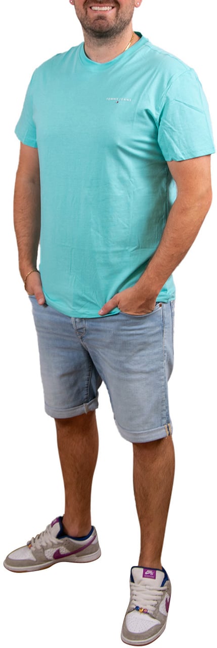 Tommy Jeans Tommy Jeans TJM Slim Linear Chest Tee Ext Groen