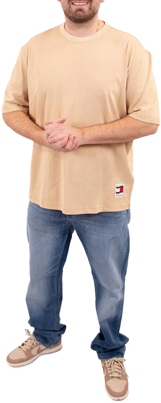 Tommy Jeans 90S Waving Flag SS Tee Geel