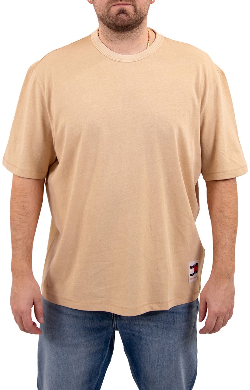 Tommy Jeans 90S Waving Flag SS Tee Geel