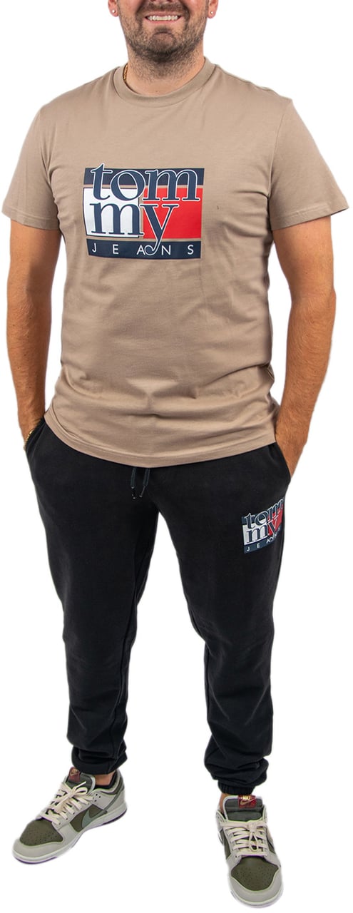 Tommy Jeans Tommy Jeans Slim RWB Flag Tee EXT Beige