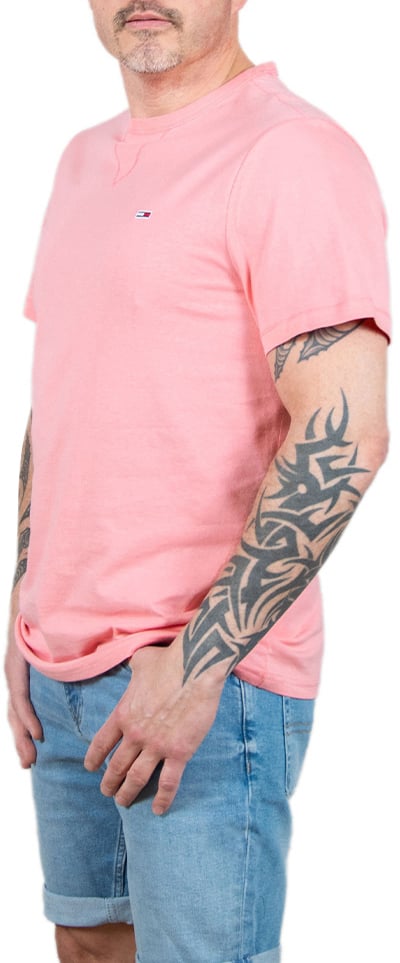 Tommy Jeans Tommy Jeans Slim Rib Detail Tee Roze