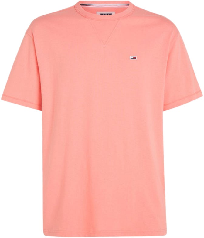 Tommy Jeans Tommy Jeans Slim Rib Detail Tee Roze