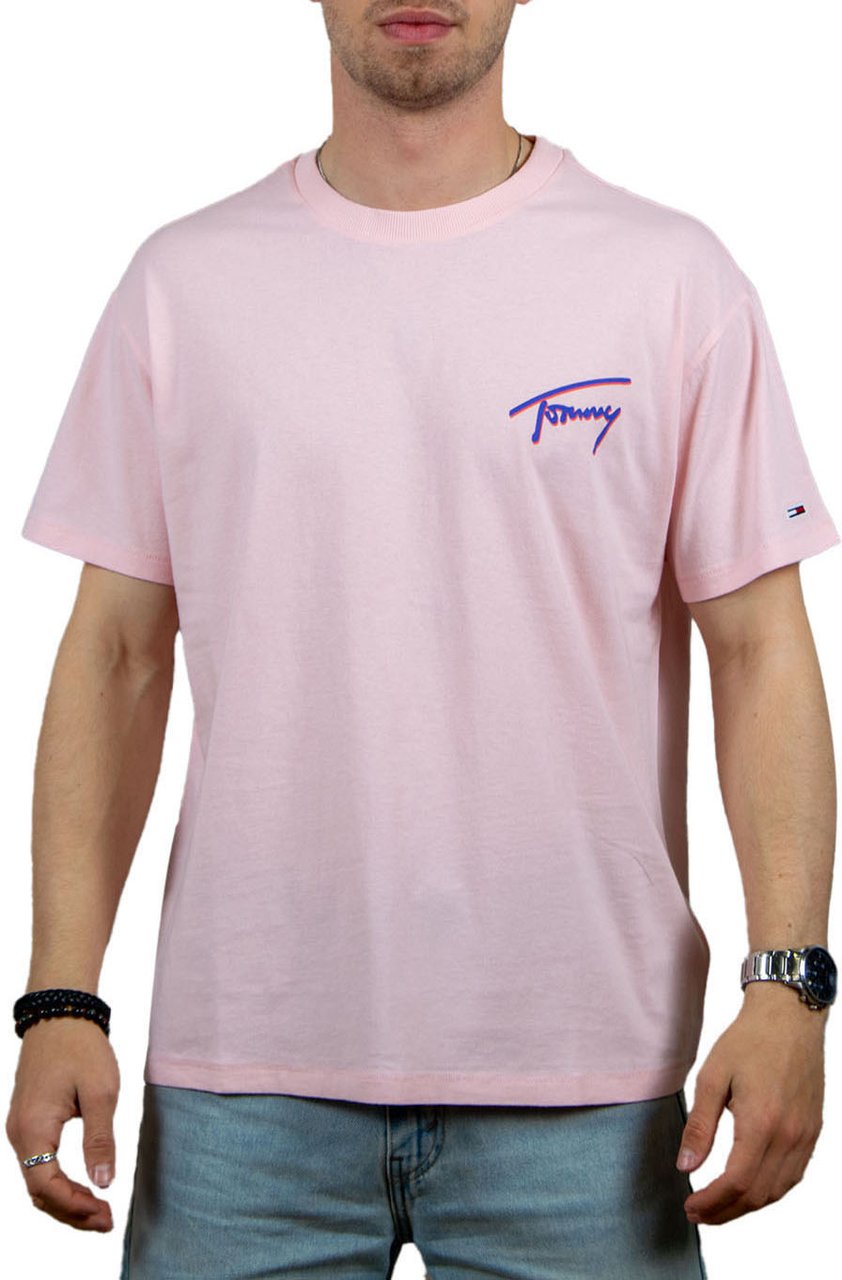 Tommy Jeans RLX Faded Graphic Tee Roze