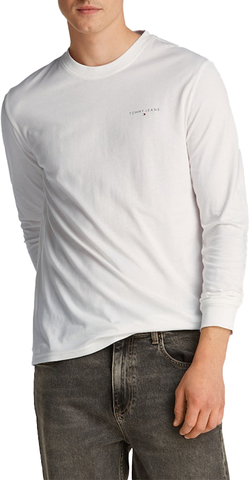 Tommy Jeans Tommy Jeans Slim Linear Chest LS Tee Ext Beige