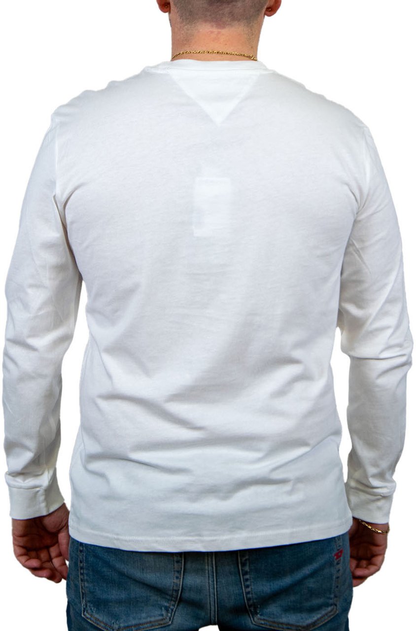 Tommy Jeans Tommy Jeans Slim Linear Chest LS Tee Ext Beige