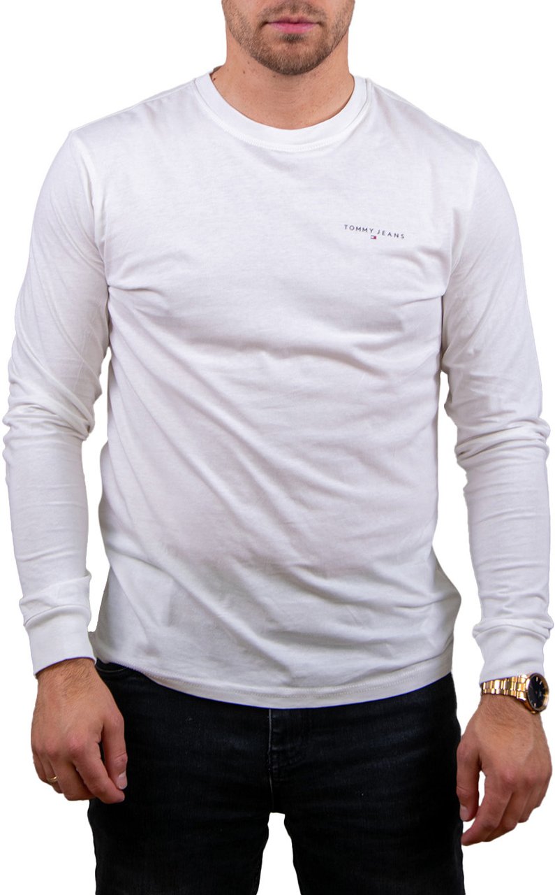Tommy Jeans Tommy Jeans TJM Slim Chest Linear LS Tee Ext Beige