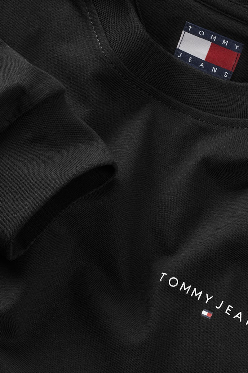 Tommy Jeans Tommy Jeans Slim Linear Chest LS Tee Ext Zwart