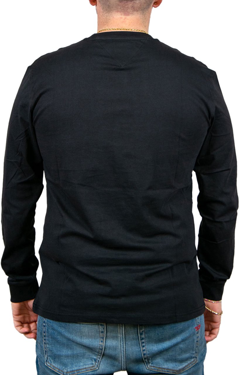 Tommy Jeans Tommy Jeans Slim Linear Chest LS Tee Ext Zwart