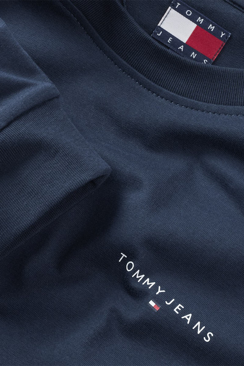 Tommy Jeans Tommy Jeans Slim Linear Chest LS Tee Ext Blauw