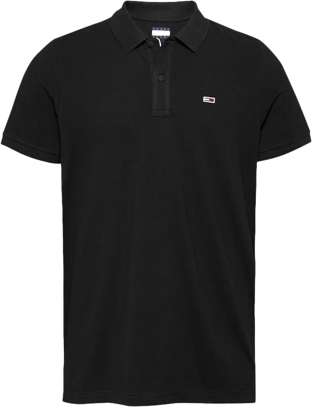 Tommy Jeans Tommy Jeans Slim Placket Polo EXT Zwart