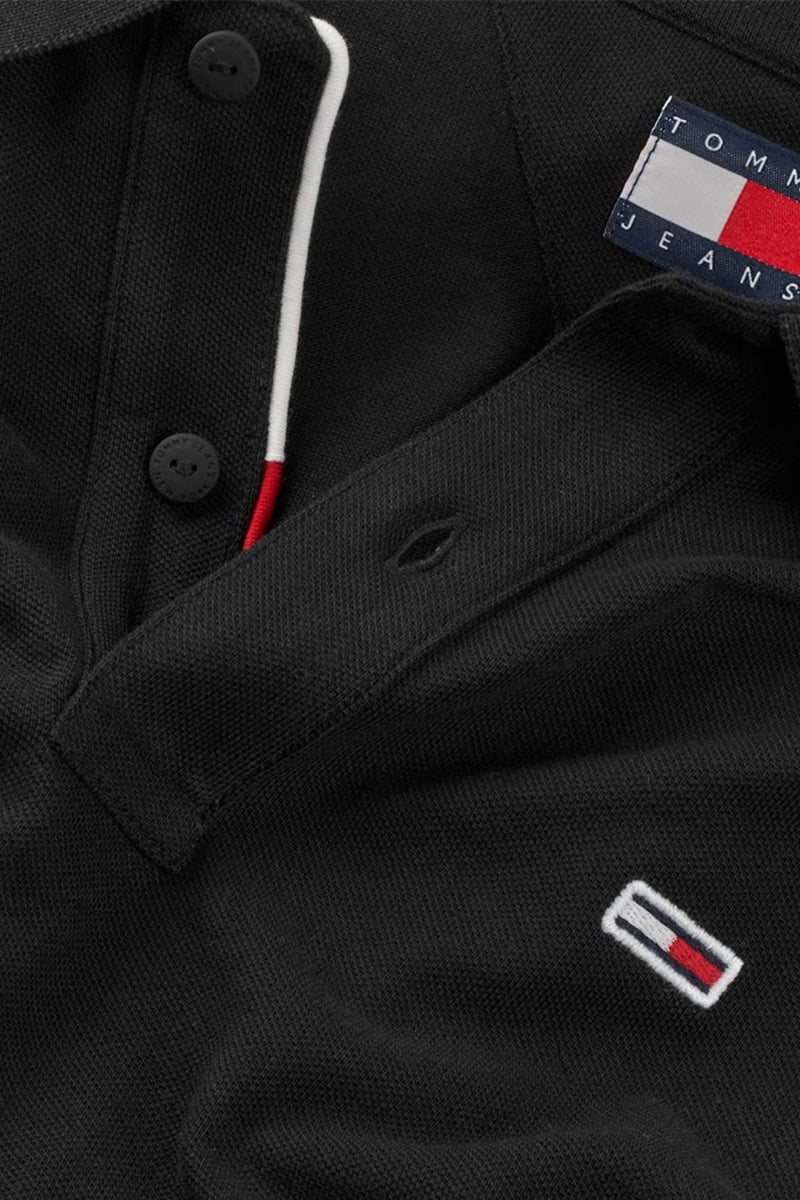 Tommy Jeans Tommy Jeans Slim Placket Polo EXT Zwart