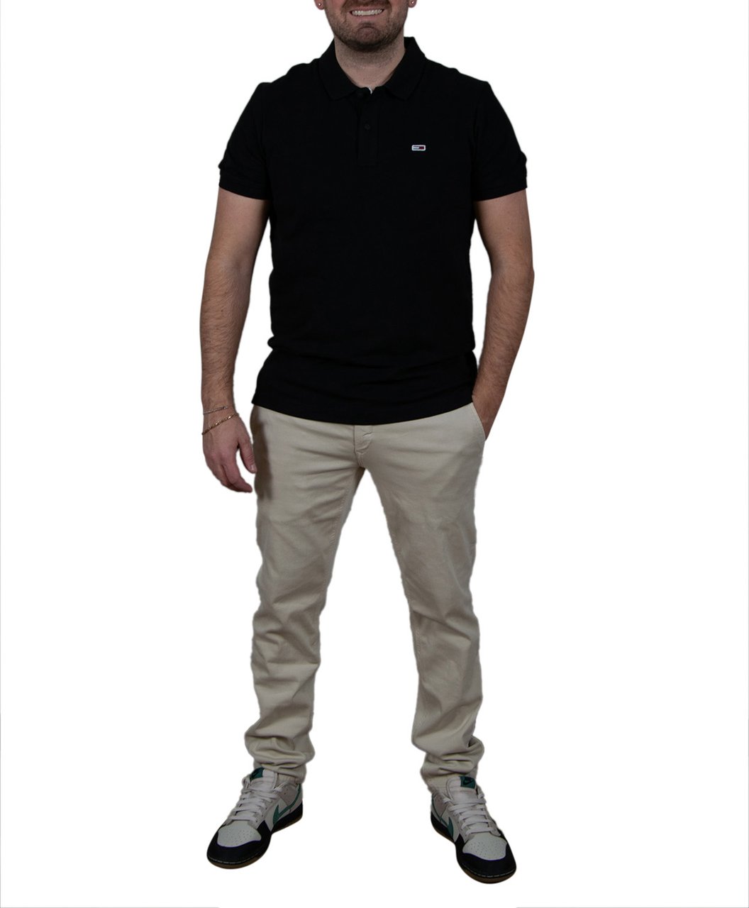 Tommy Jeans Tommy Jeans Slim Placket Polo EXT Zwart
