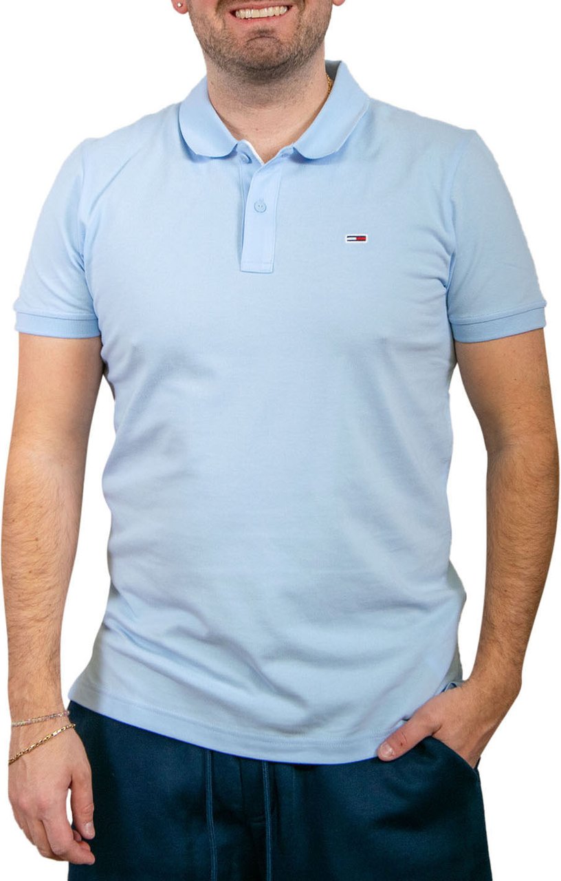 Tommy Jeans Tommy Jeans Slim Placket Polo EXT Blauw