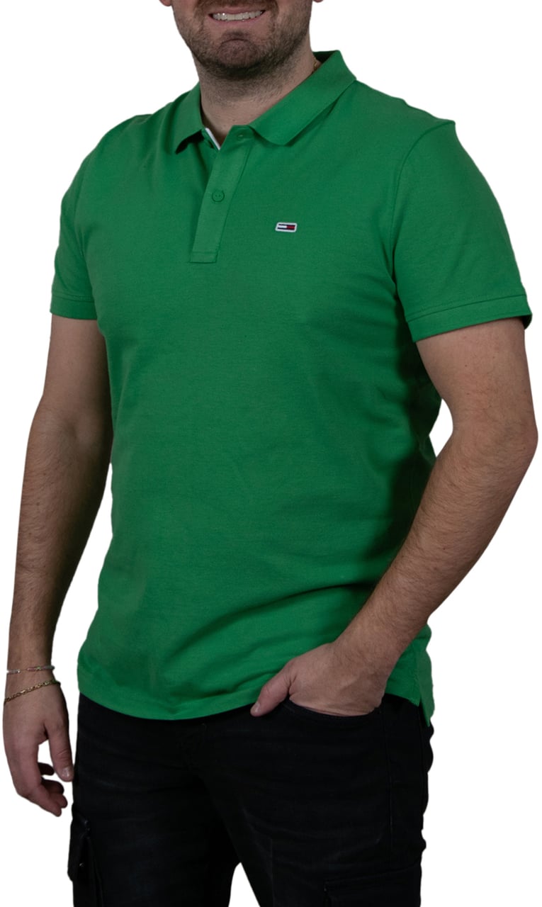 Tommy Jeans Tommy Jeans Slim Placket Polo EXT Groen