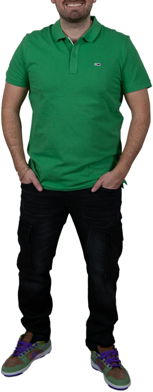 Tommy Jeans Tommy Jeans Slim Placket Polo EXT Groen