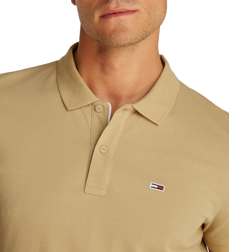 Tommy Jeans Tommy Jeans Slim Placket Polo EXT Beige