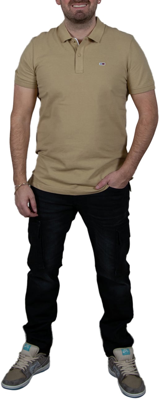 Tommy Jeans Tommy Jeans Slim Placket Polo EXT Beige
