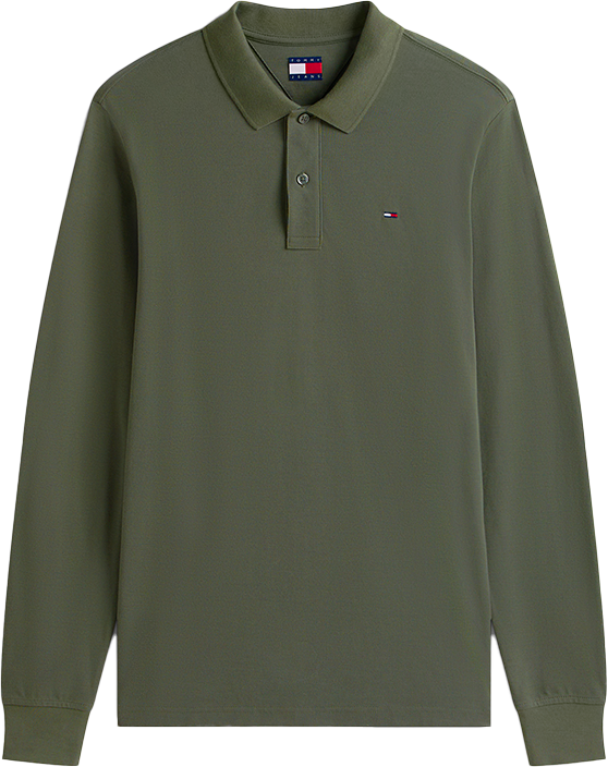 Tommy Jeans Tommy Jeans Slim Placket Polo EXT Groen