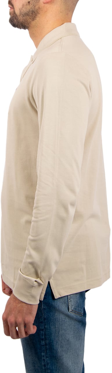 Tommy Jeans Slim Placket Polo LS Ext Beige