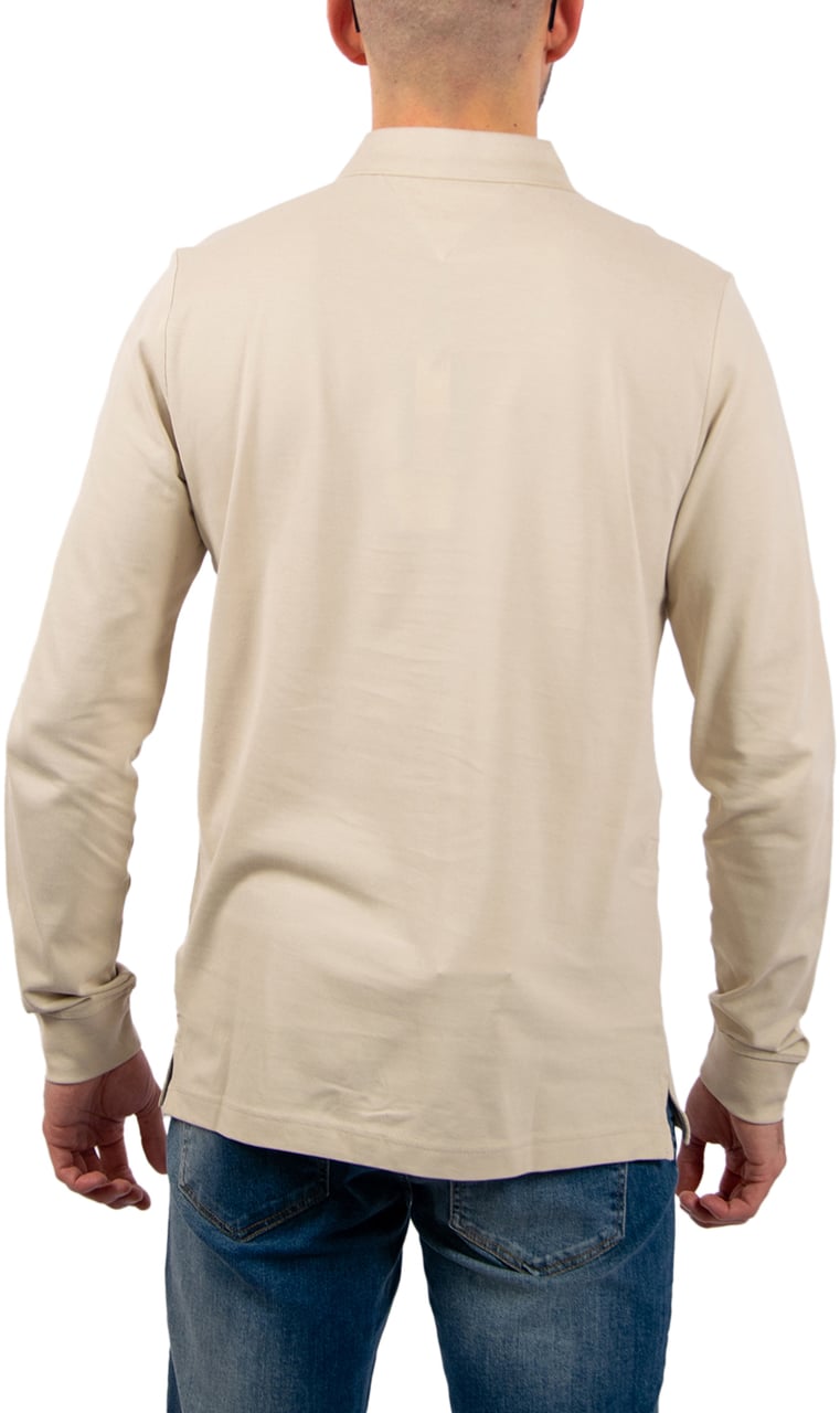 Tommy Jeans Slim Placket Polo LS Ext Beige