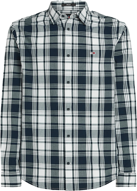 Tommy Jeans Tommy Jeans TJM Reg Poplin Check Shirt Blauw
