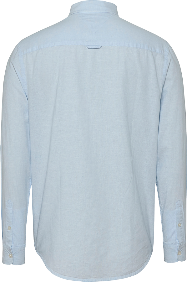 Tommy Jeans Tommy Jeans Reg Linen Blend LS Shirt Blauw