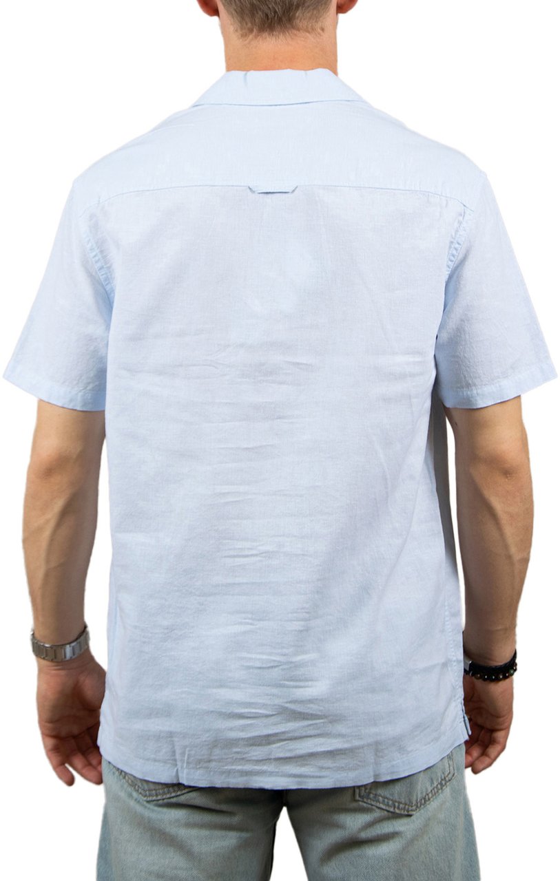 Tommy Jeans Tommy Jeans Linen Blend Camp SS Shirt Blauw