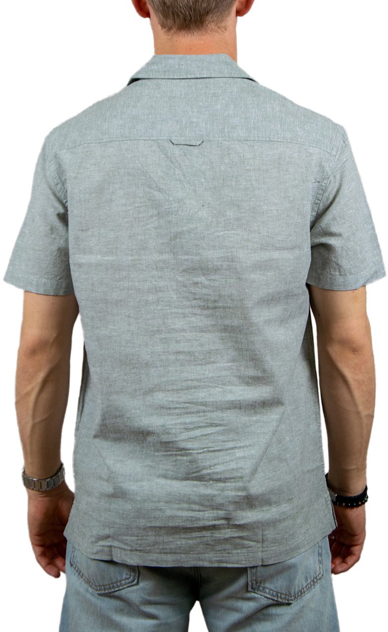 Tommy Jeans Tommy Jeans Linen Blend Camp SS Shirt Groen