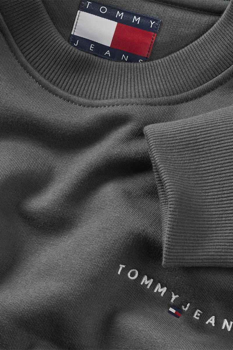 Tommy Jeans Tommy Jeans Reg Linear Crew Ext Grijs