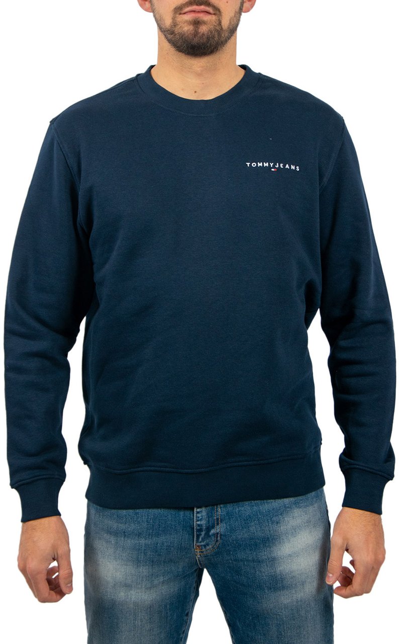 Tommy Jeans Reg Linear Crew Ext Blauw
