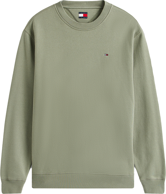 Tommy Jeans Tommy Jeans Reg S Flag Crew EXT Groen