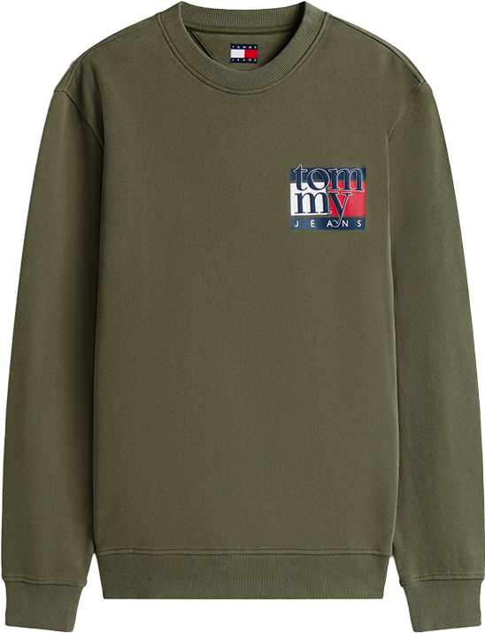 Tommy Jeans Tommy Jeans Reg Rwb Flag Crew Ext Groen