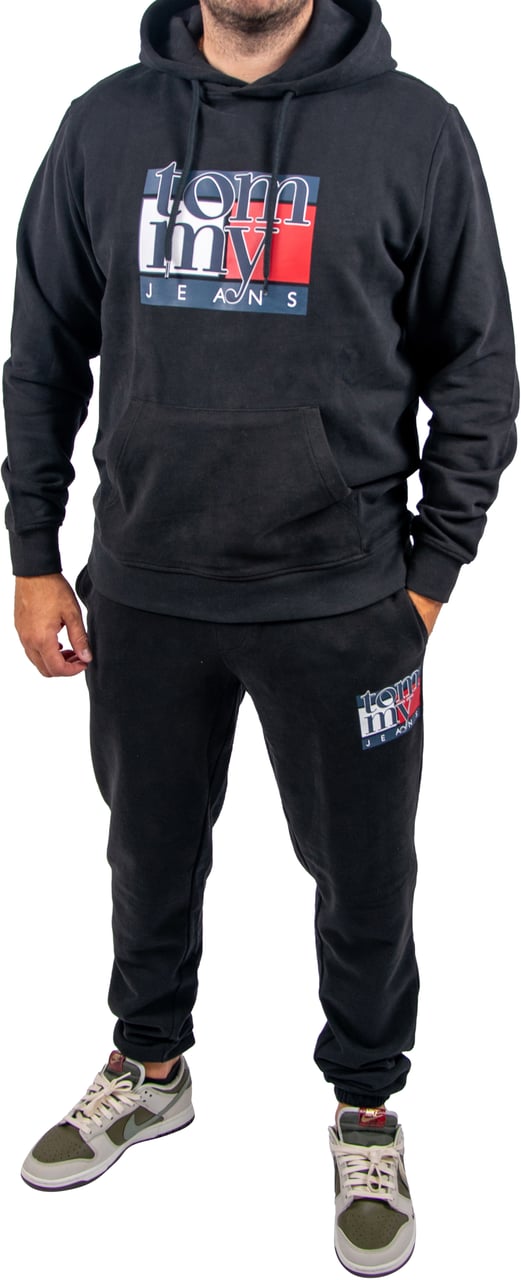 Tommy Jeans Tommy Jeans Reg RWB Flag Hoodie EXT Zwart