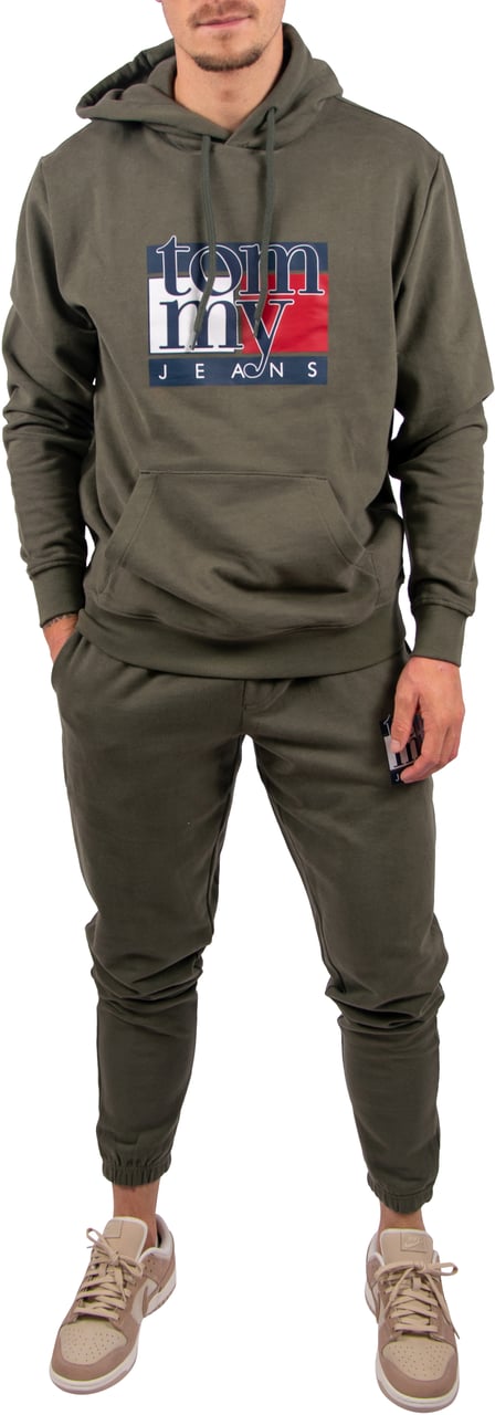 Tommy Jeans Tommy Jeans Reg Font Flag Hoodie EXT Groen