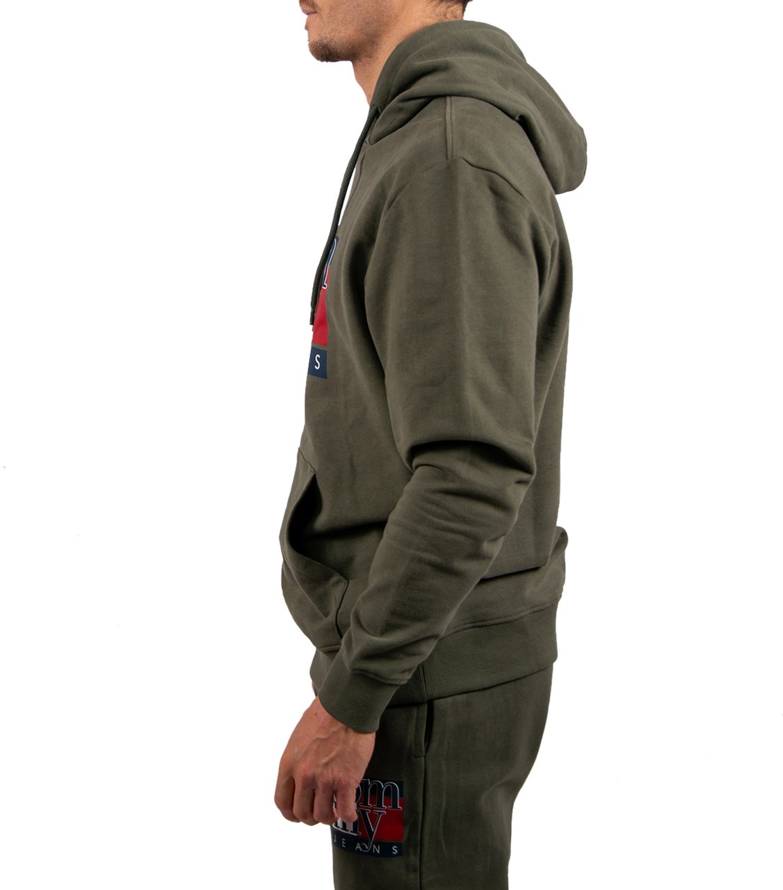 Tommy Jeans Tommy Jeans Reg Font Flag Hoodie EXT Groen
