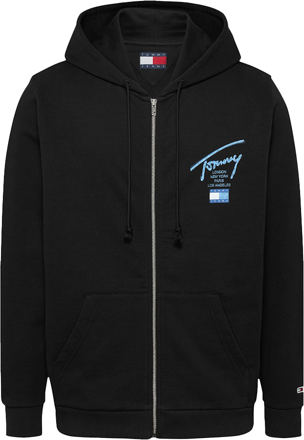 Tommy Jeans Tommy Jeans Reg Sig Twist Zipthru Ext Zwart