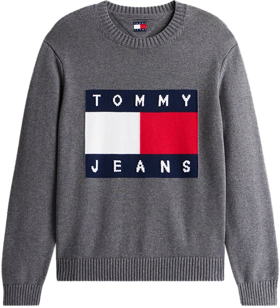 Tommy Jeans Tommy Jeans Reg Melange Flag Sweater Zwart