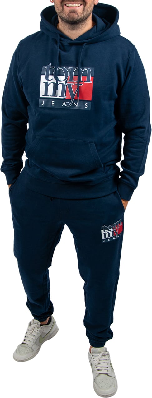 Tommy Jeans Slim RWB Flag Sweatpant Blauw