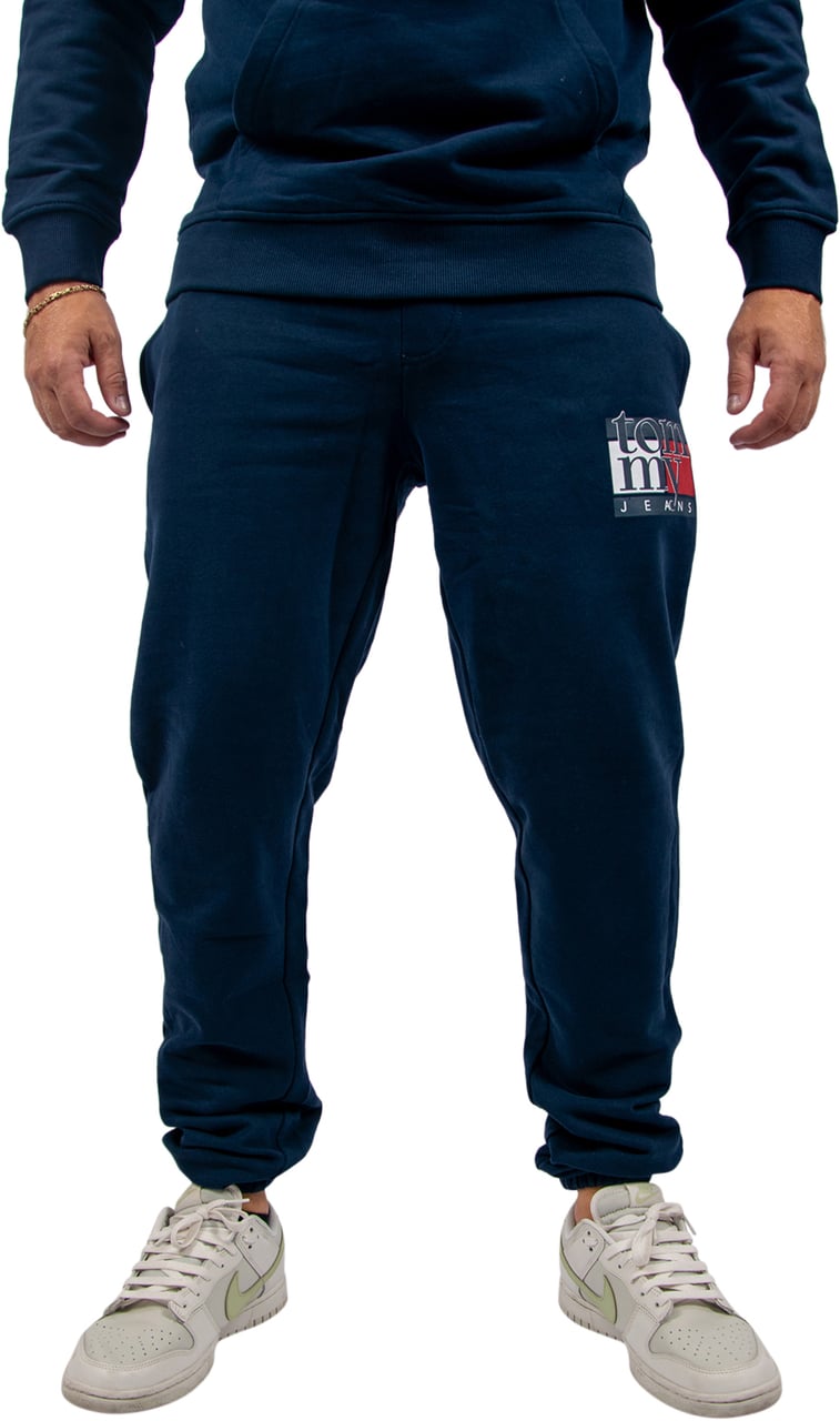 Tommy Jeans Slim RWB Flag Sweatpant Blauw