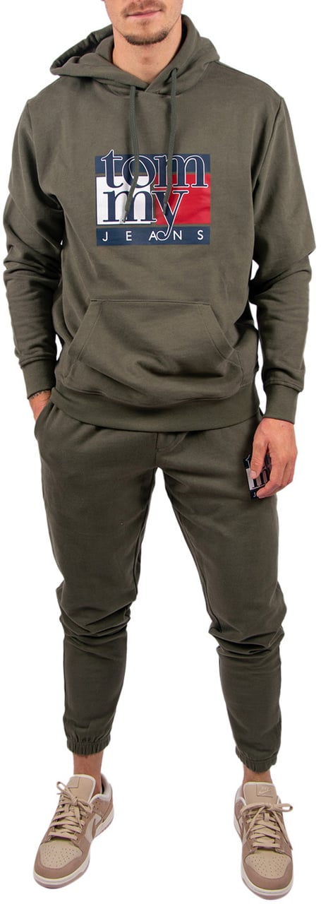 Tommy Jeans Slim RWB Flag Sweatpant Groen