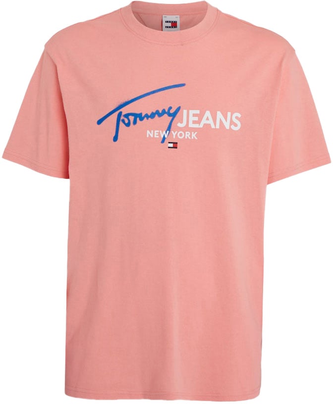 Tommy Jeans Reg Spray Pop Color Tee Ext Roze
