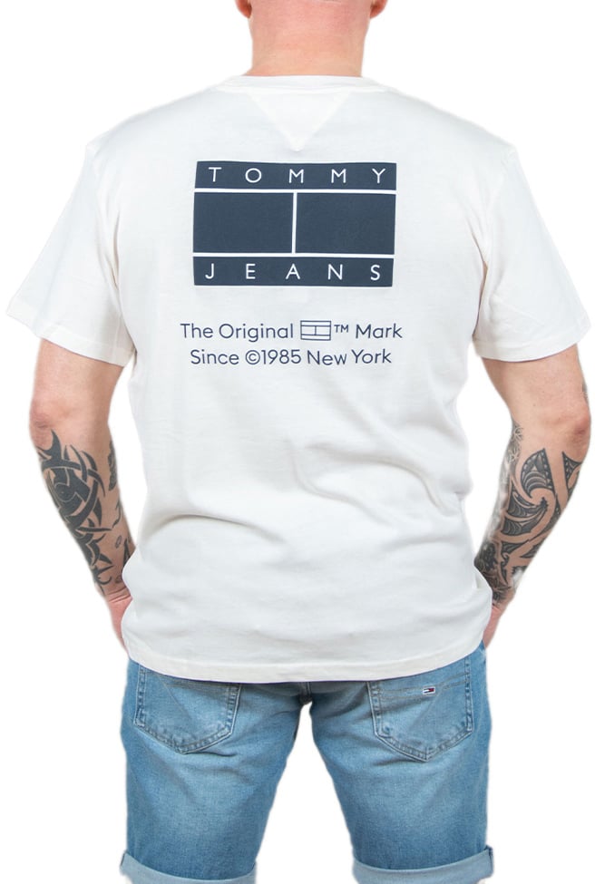 Tommy Jeans Reg Essentail CB Flag Tee Wit