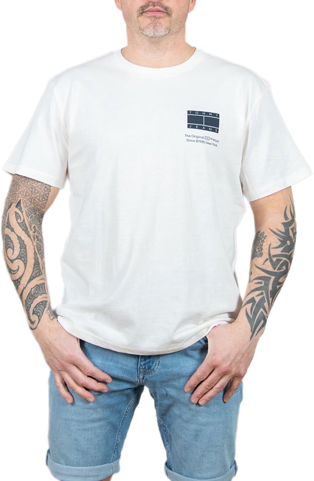 Tommy Jeans Reg Essentail CB Flag Tee Wit