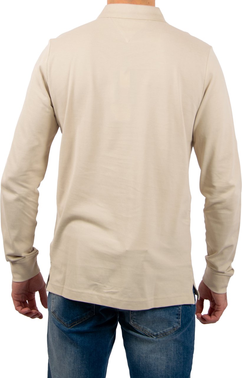 Tommy Jeans Tommy Jeans Slim Placket Polo LS Ext Beige