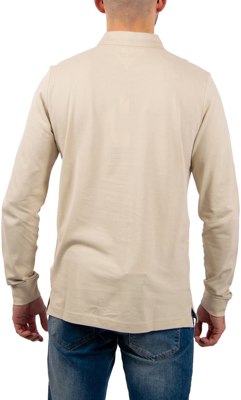 Tommy Jeans Tommy Jeans Slim Placket Polo LS Ext Beige