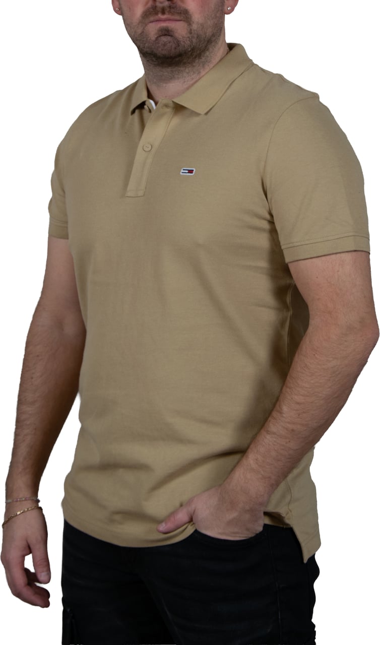 Tommy Jeans Tommy Jeans Slim Placket Polo EXT Beige