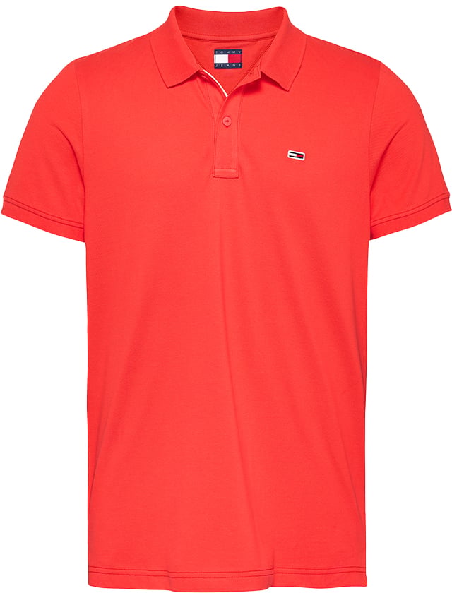 Tommy Jeans Tommy Jeans Slim Placket Polo EXT Rood