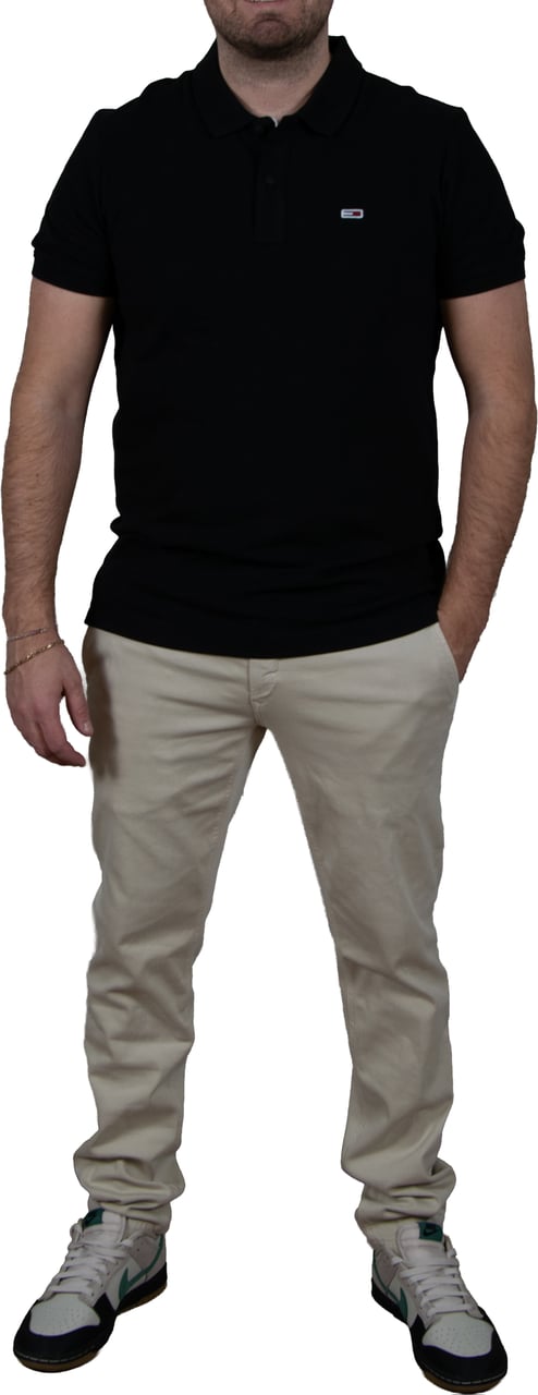 Tommy Jeans Tommy Jeans Slim Placket Polo EXT Zwart